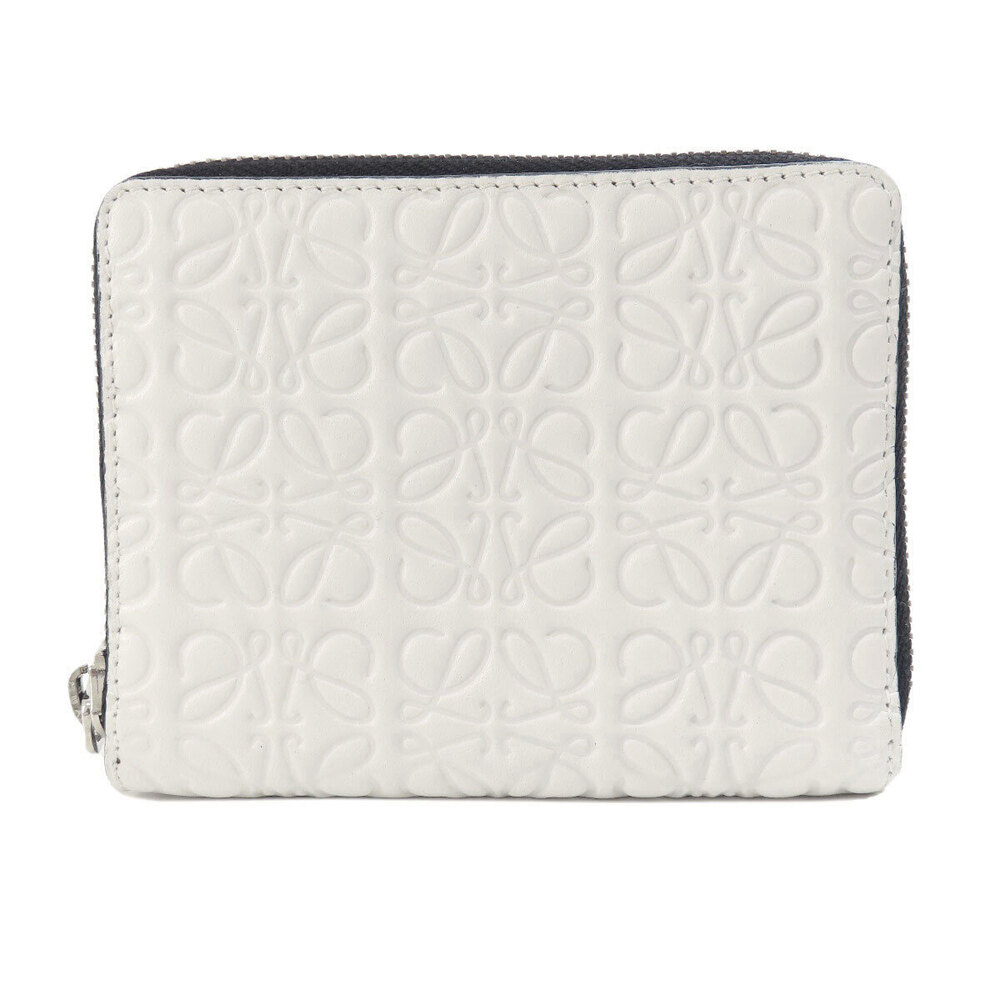 Loewe Bi Compact Anagram Zip fold Wallet Wallet Calfskin Repeat Black